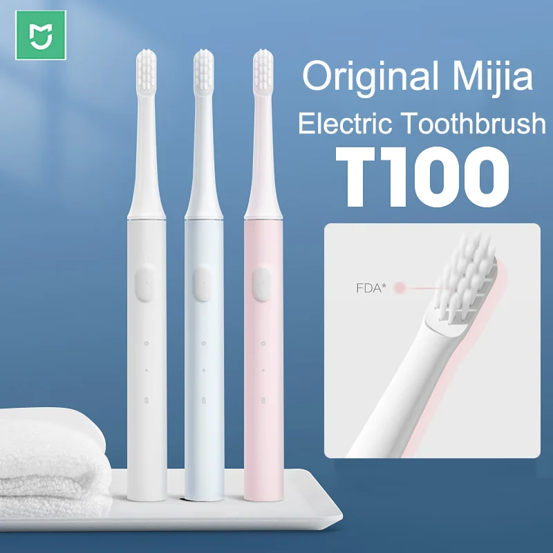 

Orignal Xiaomi Mijia Sonic Electric Toothbrush Adult Mi T100 Tooth Brush Healthy Colorful USB Rechargeable IPX7 Waterproof