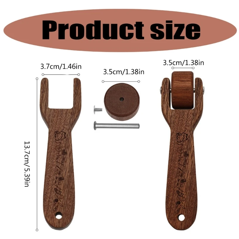 Деревянный прижимной роликовый инструмент для шитья лоскутных обоев с принтом