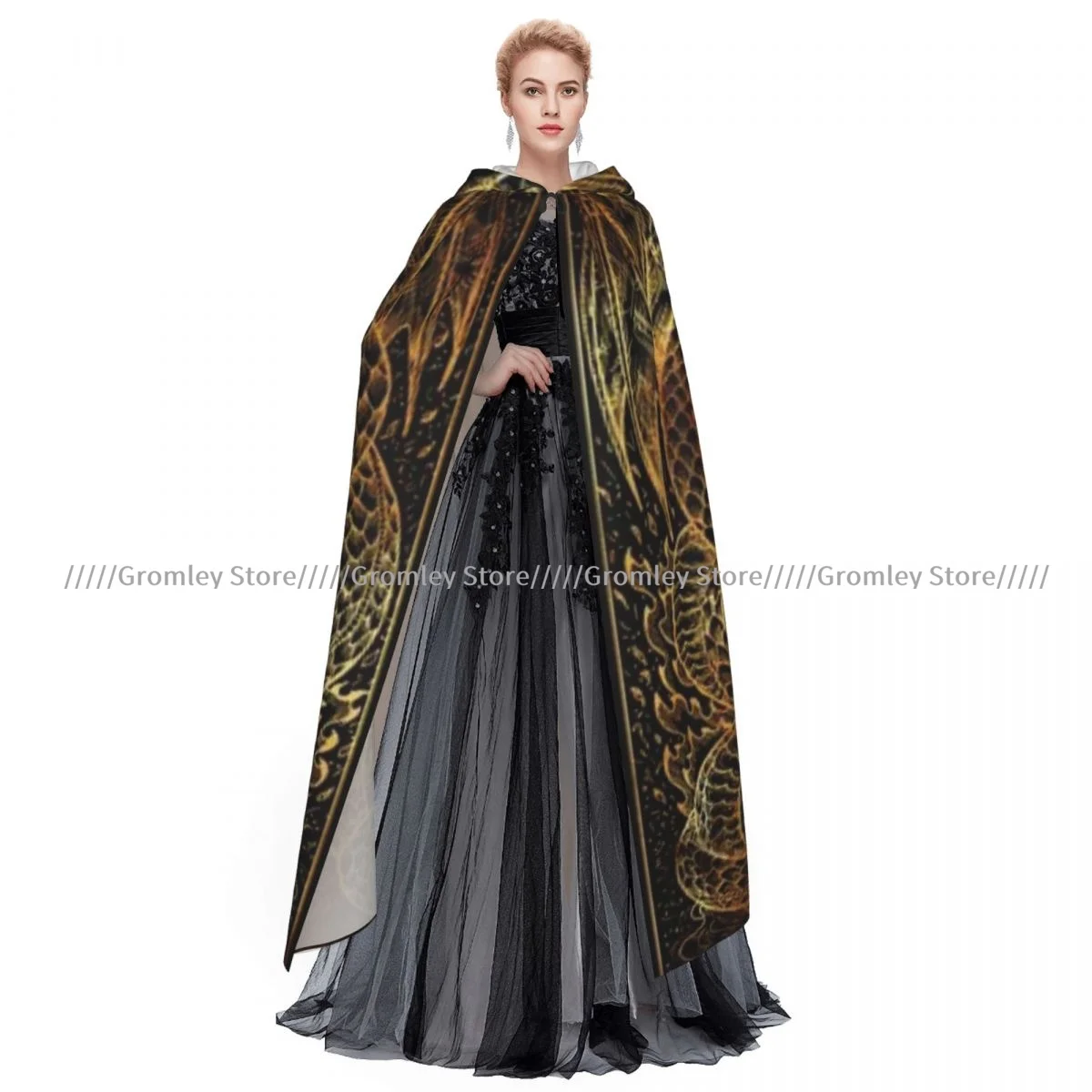 Длинный плащ с капюшоном Witch