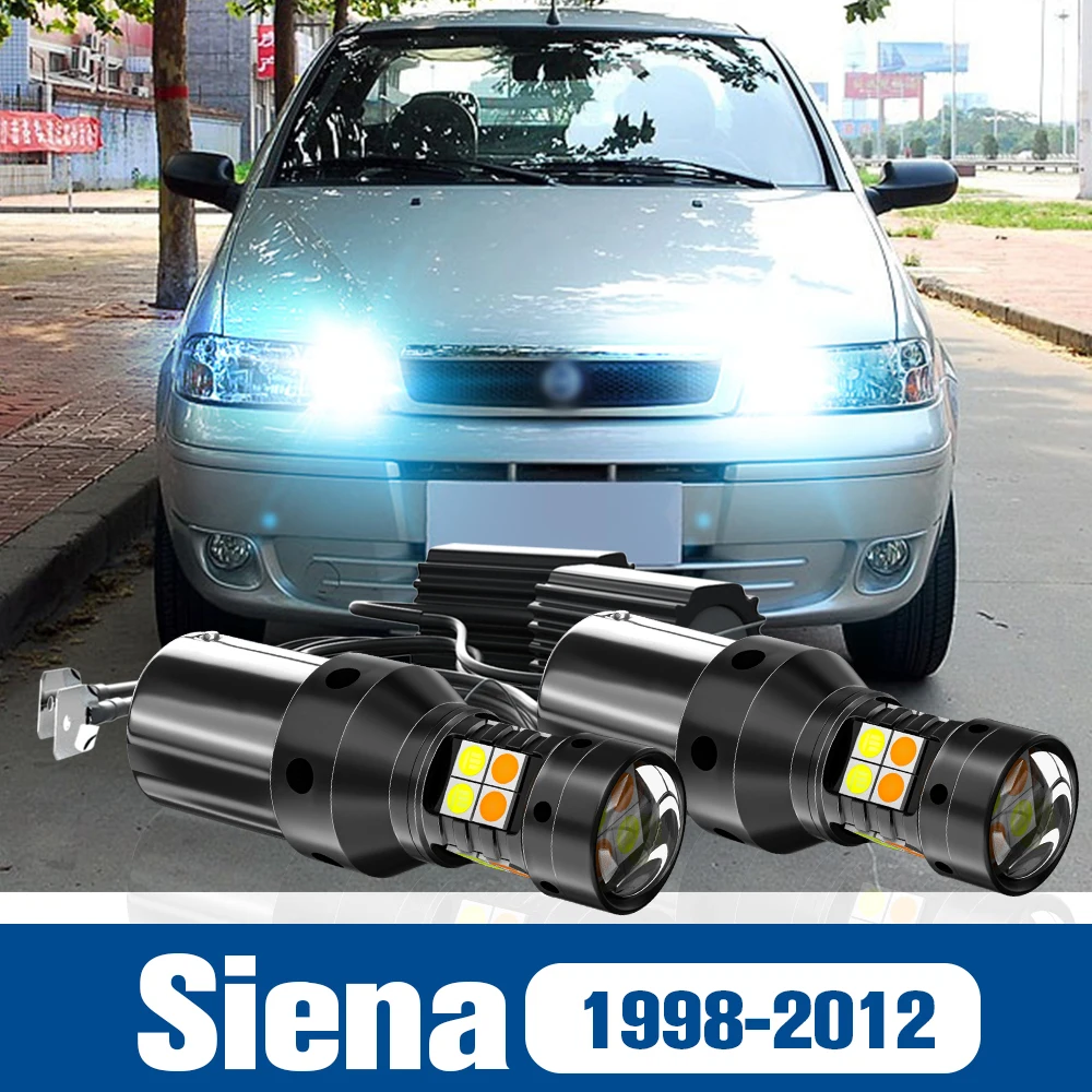 

2x LED Dual Mode Turn Signal+Daytime Running Light DRL Accessories Canbus For Fiat Siena 1998-2012 2005 2006 2007 2008 2009 2010