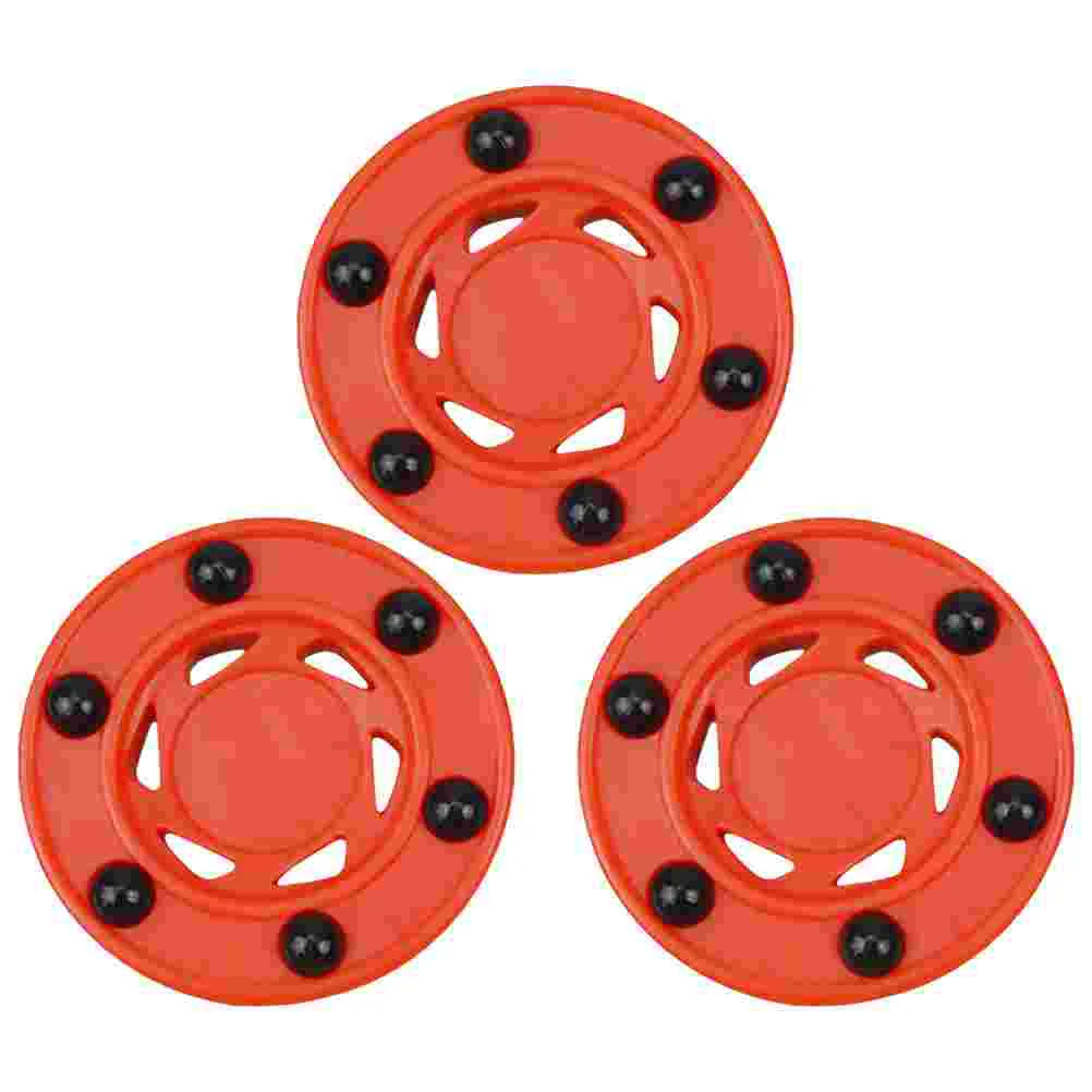 

3 Pcs Street Hockey Puck Ball Training Roller Game Practicing Inline Nylon Men Women