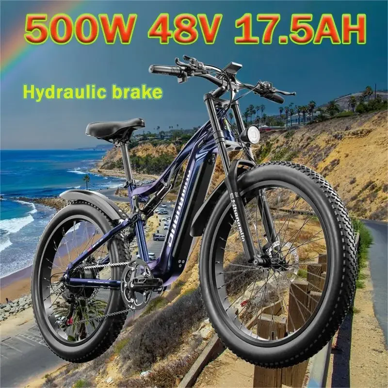 Электрический велосипед Shengmilo MX03 500 Вт 48 В 17 5 Ач Bafang Motor Взрослый толстый