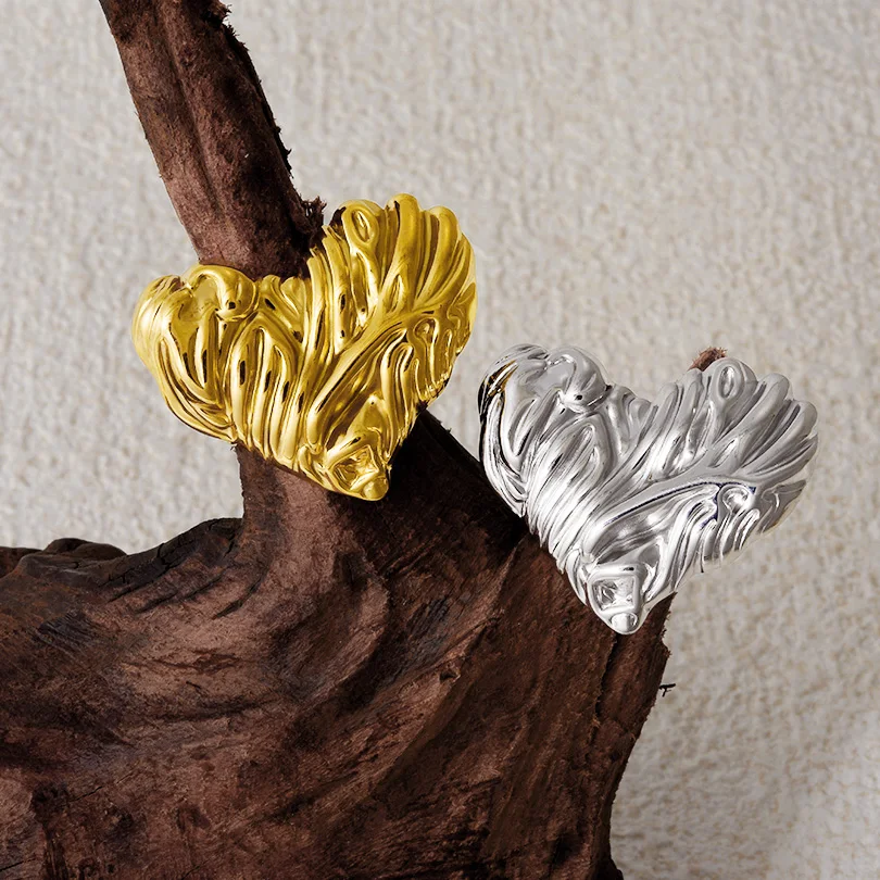 1/2 шт. женские открытые кольца из нержавеющей стали