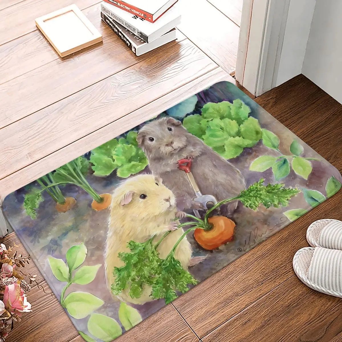 

Guinea Pig Cavia Porcellus Bath Mat The Gardeners Doormat Kitchen Carpet Entrance Door Rug Home Decor