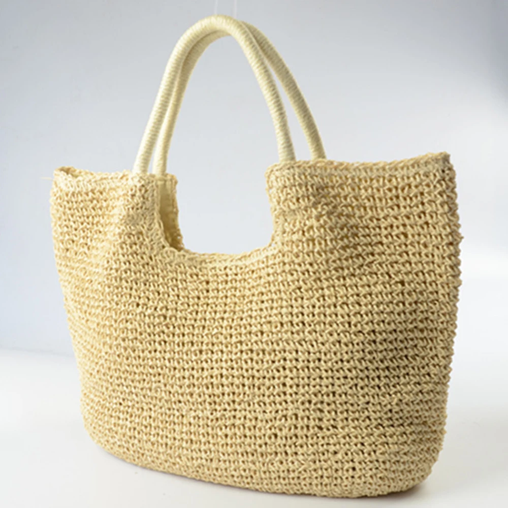 Bohemian Big Rattan Beach Bags for Women Luxury Brands Woven Straw Bag Women Designer Handbags Shoulder Bag 2022 Bali Travel Bag