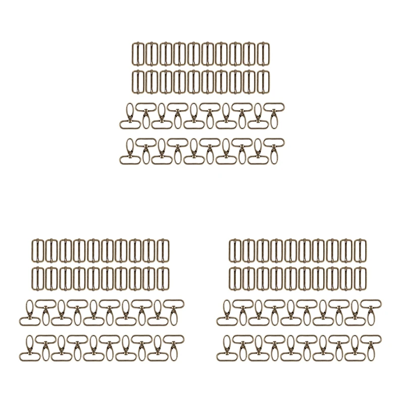 

180 шт. 32 мм металлические D-образные кольца для поворотных защелкивающихся крючков Tri-Glide пряжки для оборудования сумки (бронза)