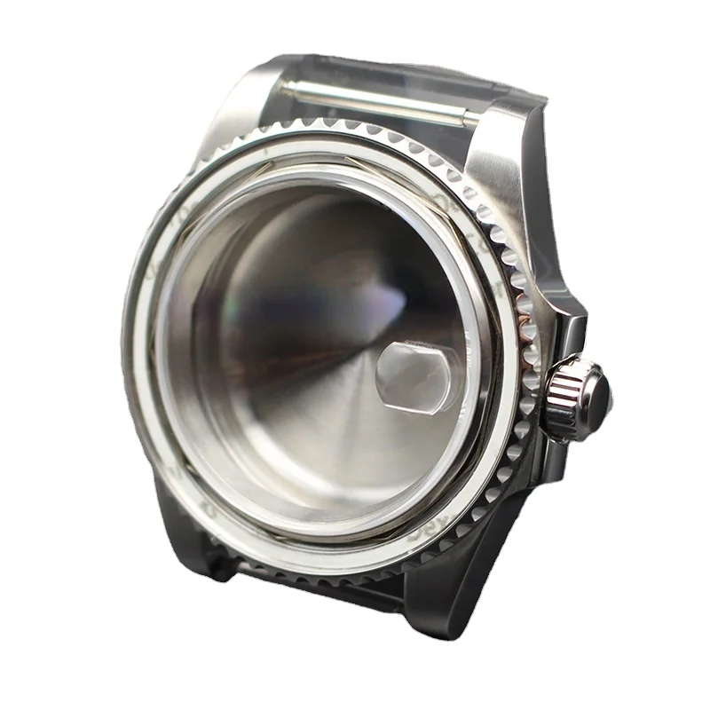 

40mm Watch Case Stainless Steel Men Watches Cases Submariner Sapphire Glass Parts for nh35 nh36 miyota 8215 eta 2836 Movement