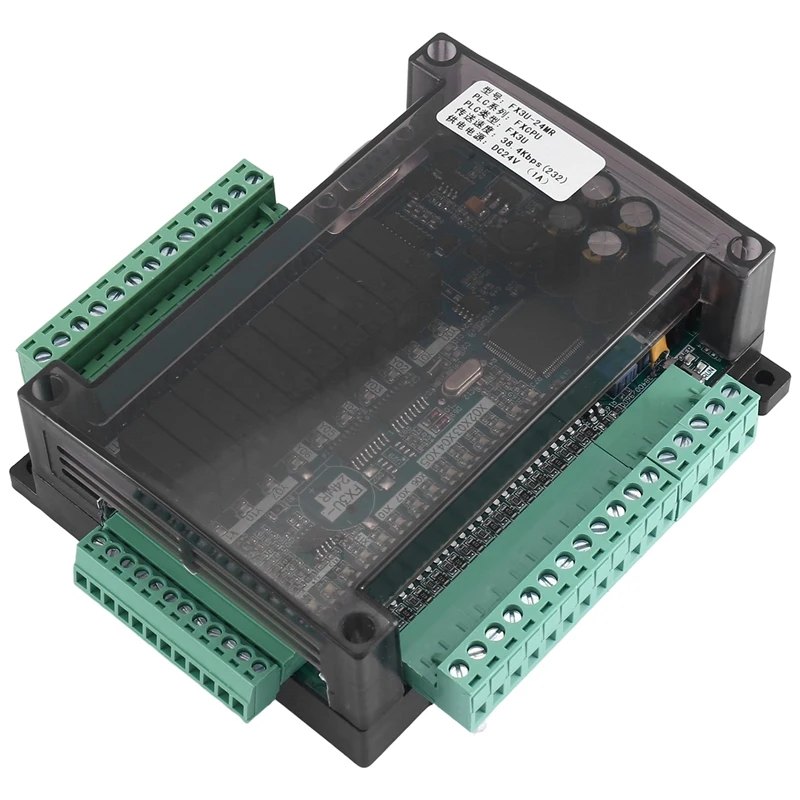 

PLC Industrial Control Board Programmable Logic Controller Board High-Speed Programmable Controller Board FX3U-24MR With Shell