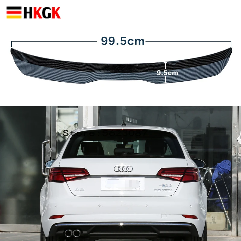 

Спойлер для хэтчбека Audi A3 2014-2018, спойлер Audi A3 из АБС-пластика, цветной задний спойлер для крыла автомобиля