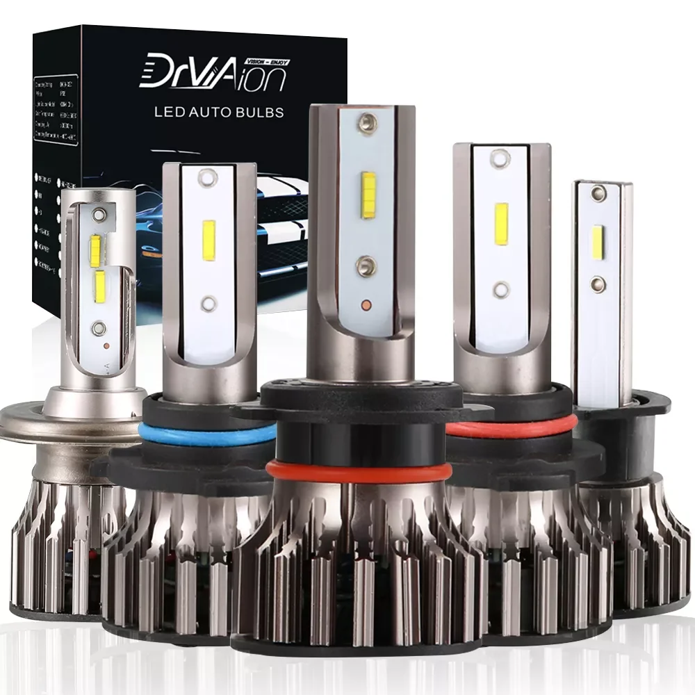 

2 шт., Автомобильные светодиодные лампы 72 Вт 6500 лм 9005 K H1/H7/ H8/9/11/9006/H4