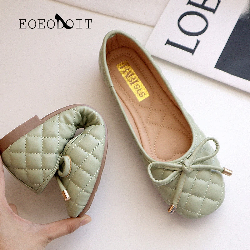 

Женские кожаные туфли-лодочки на плоской подошве, с квадратным носком