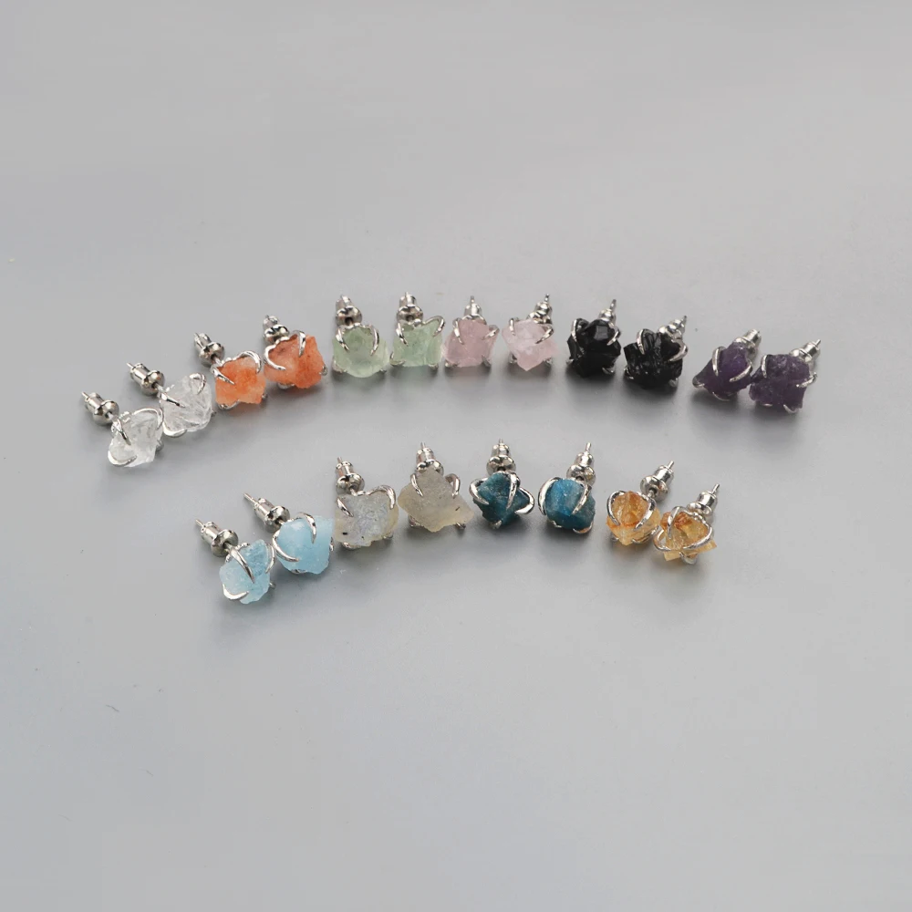 

Серьги-гвоздики BOROSA ZS0446 с натуральными камнями, 5 пар