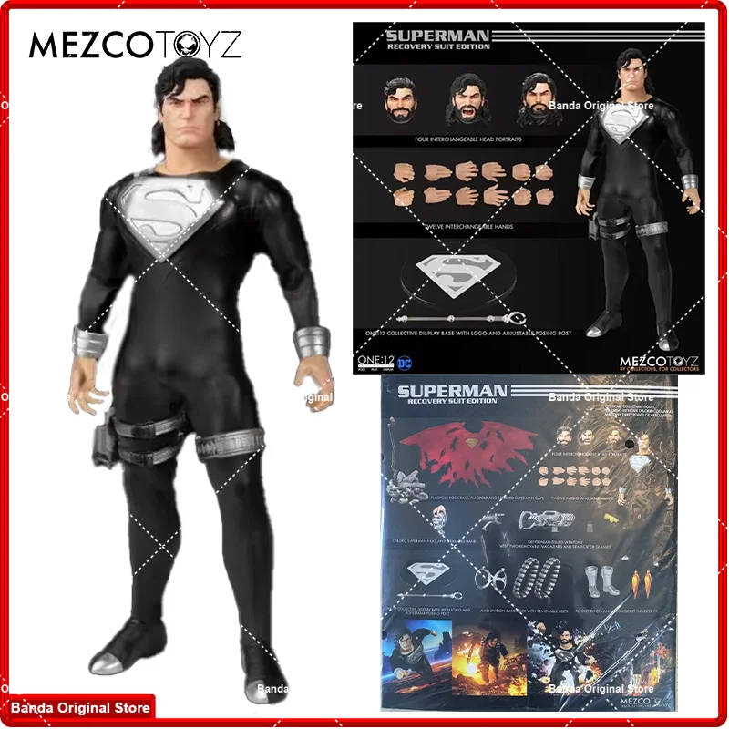 100% в наличии оригинальный MEZCO TOYZ ONE 12 Супермен возвращается черной боевой одежде