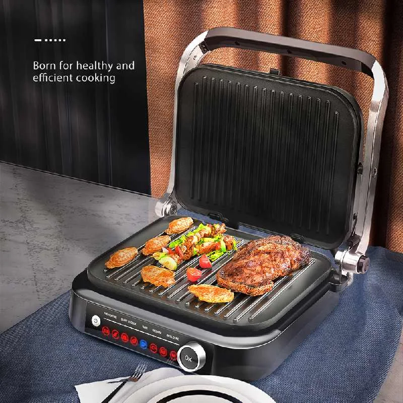 

BlitzWolf Electric Grill 3 in 1 barbecue Frying Electric Griddle BBQ grill Panini Press Opens 180 Degree Barbecue appliance