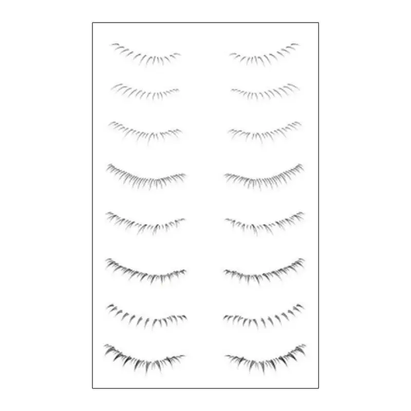 

Lower Eyelashes Natural Simulation Cross Air Fairy Single Cluster Self-Adhesive Waterproof Novice Crescent False Eyelashes