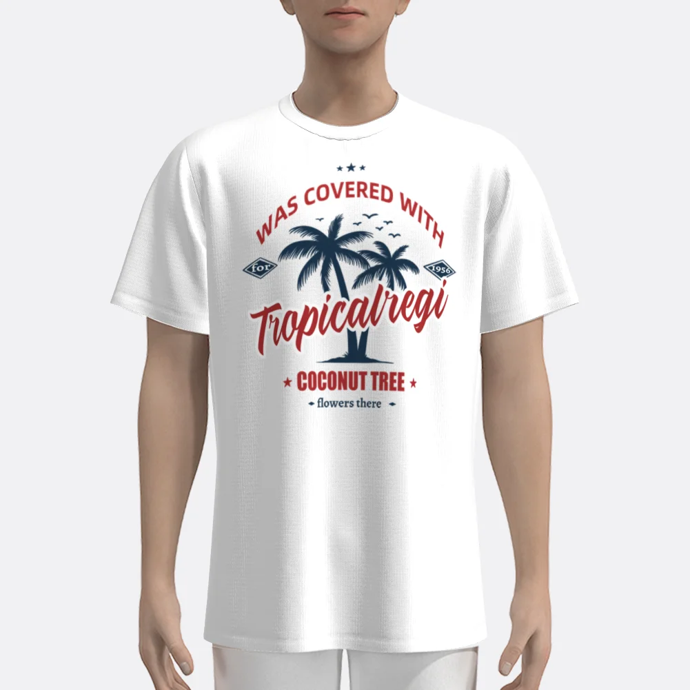 

Модная мужская футболка с коротким рукавом и принтом