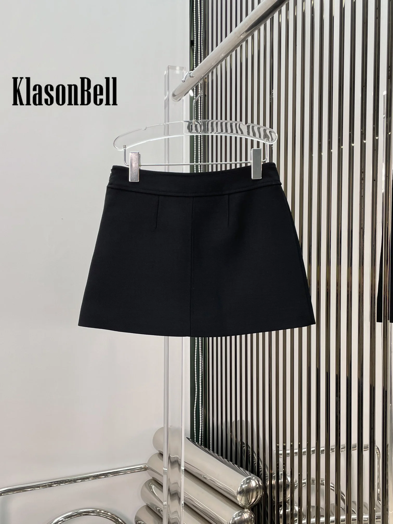 10.31 KlasonBell Женская мода с буквенным принтом и золотыми пуговицами камвольная