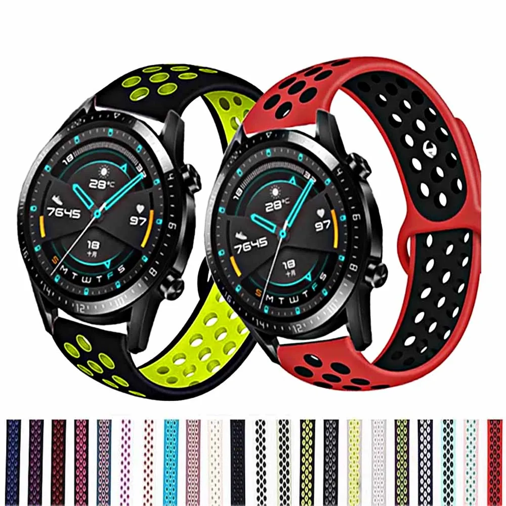 

Huawei Watch GT 2/2e strap 42mm/46mm GT2/GT2e Sport silicone bracelet 20mm/22mm band for Samsung Galaxy watch 42 46 mm/Active 2