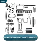 Молдинги из углеродного волокна, наклейки, автомобильные аксессуары, украшение интерьера, подходит для Volkswagen VW Golf 7 GTI MK7 2013-2019