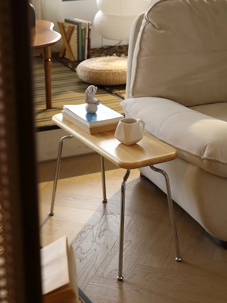 Скамейка из массива дерева в скандинавском стиле домашний простой диван для