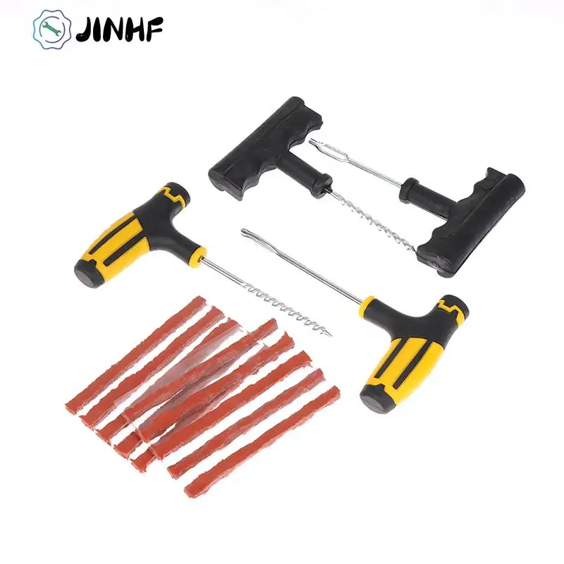 

Car Tire Repair Tools Kit With Rubber Strips Tubeless Tire Puncture Studding Plug Set For Truck Motorcycle