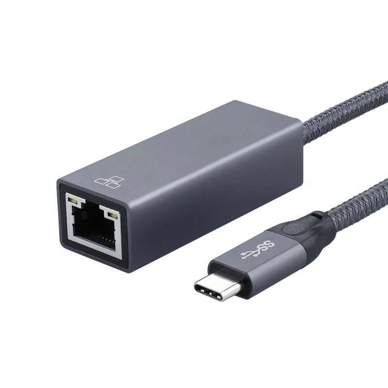 

USB C to LAN Ethernet Adapter Type C to RJ45 Gigabit Ethernet Adapter Cable 0.2m Converter Network Card for Macbook PC Matebook