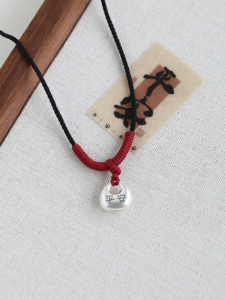 Китайский Sle Safe Lock ожерелье из стерлингового серебра женский дизайн твердое