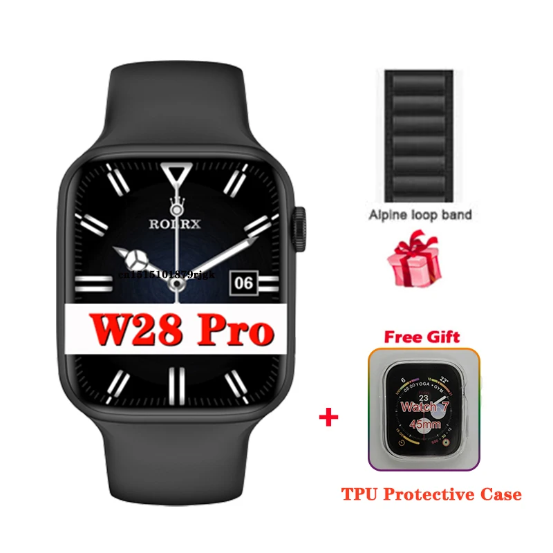 

3/4/5/6/10PCS W28 Pro Smart Watch Free gifts Wholesale 1.95 inch BIG Women Men Wireless charging NFC Push Message IWO Series 8