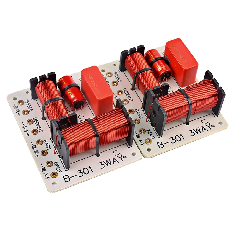 2 шт. 150 Вт 3-полосный аудиодинамик кроссовер высокие + средние басы фильтр