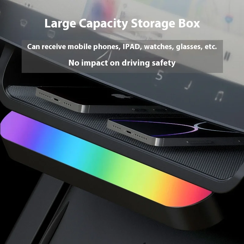 Центральная консоль для хранения Tesla Model 3/Y с подсветкой