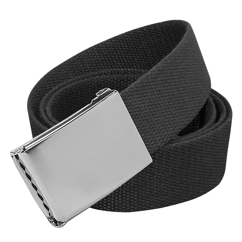 Trend New Unisex Canvas Belt Fashion Alloy Automatic Buckle Men Belt Casual Simple Men & Women Weave Canvas Jeans Belt