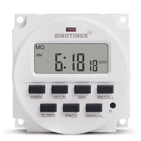 sinotimer tm618n 1 1 second weekly programmable digital timer automatically turn on off microcomputer time relay 110v