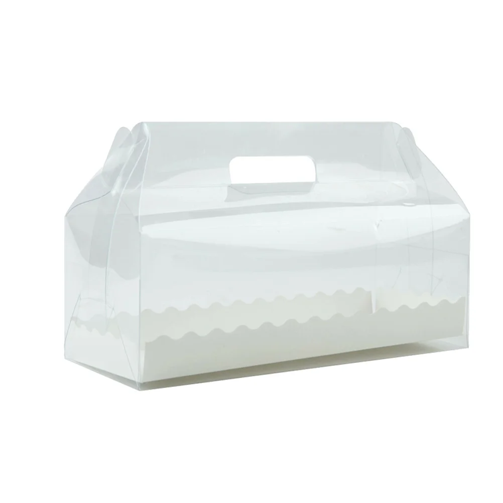 

Cake Box Roll Container Cupcake Bakery Packing Boxes Sandwich Clear Clamshell Containers Portable Gift Carriers Transparent