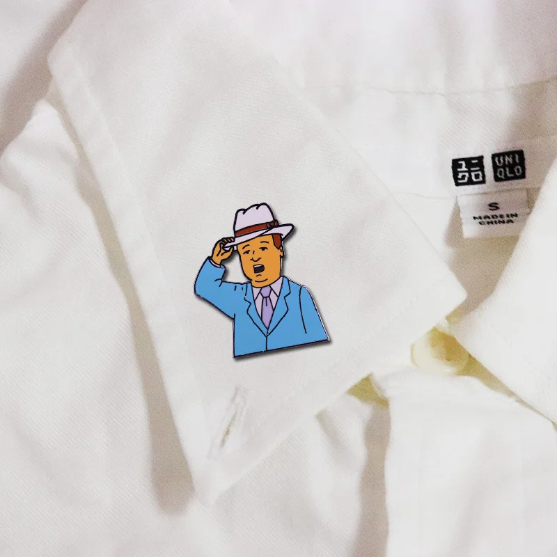 Лучшее качество Забавный Бобби значок холм Сиком эмалированные джентльмены