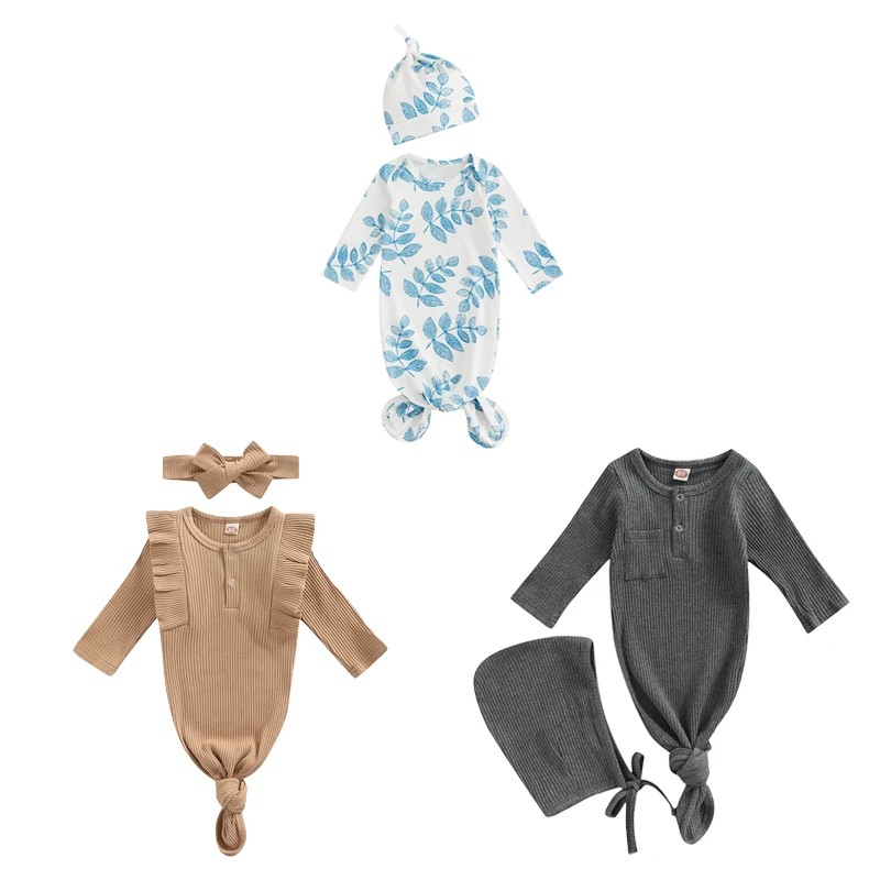 

Спальный мешок для новорожденных, комплект из мягкого хлопка в рубчик, с длинным рукавом и карманами, на пуговицах спереди, спальный мешок с завязкой, одежда для сна для младенцев