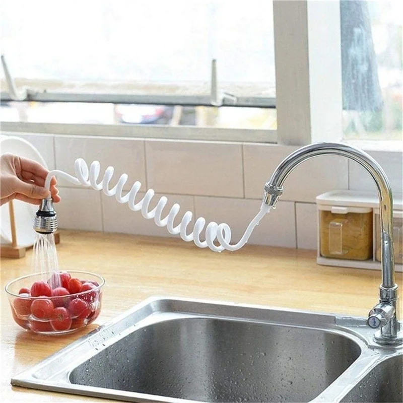 

Kitchen Home 360 Degree Rotate Dual Use Diffuser Faucet Swivel End Faucet Nozzle Water Saving Tap Phone Line Sprinkler