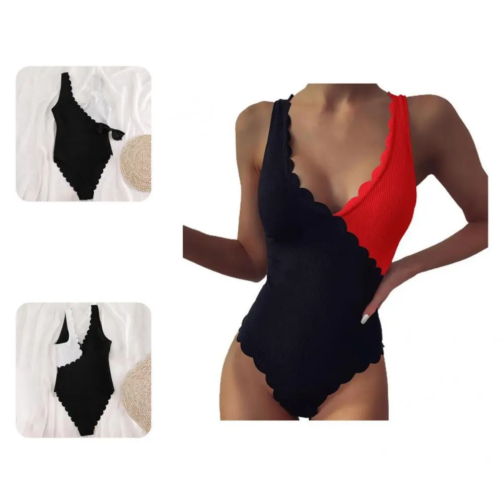 

Сексуальное простое облегающее беспроводное Бикини женское Монокини, купальник с лепестками для пляжа