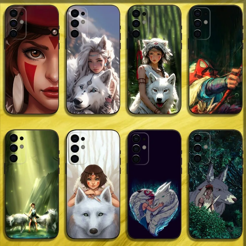 Чехол для телефона Prince M-MononokeS Hime Samsung S24 S21 S22 S23 S30 Ultra S20 Plus Fe Lite Note 10 9 5G черный мягкий