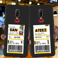 fashion star ateez travel tags funda coque for oneplus 8 5 6 7 one plus 5t 6t 7t 8 pro phone case soft silicone tpu cover shell