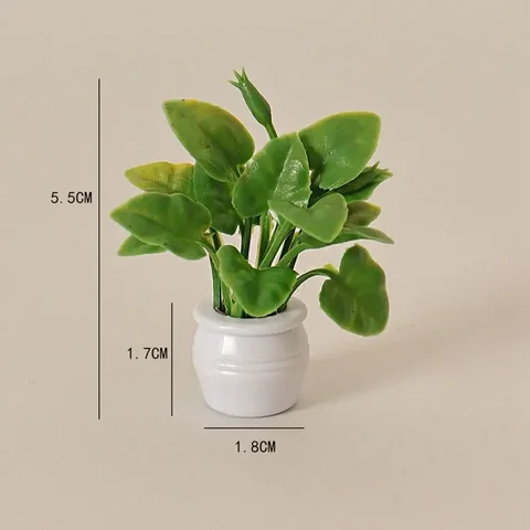 Миниатюрная пластиковая ваза для кукольного дома 1:12