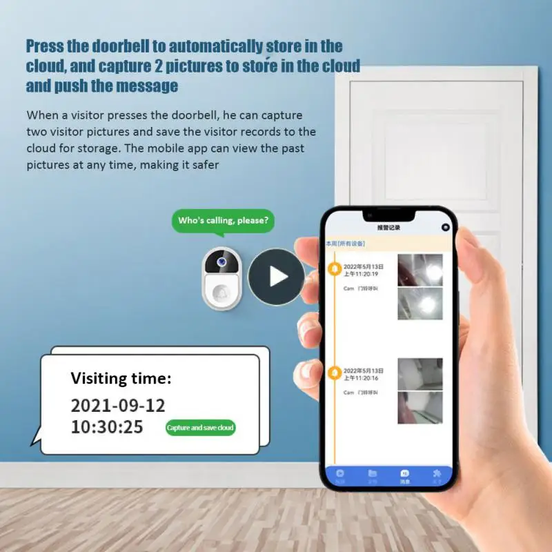 

Real Time Video Doorbell Outdoor Tuya Intercom Camera Wireless Wifi Door Bell 1080p Smart Home Ip65 Waterproof Tuya Smart