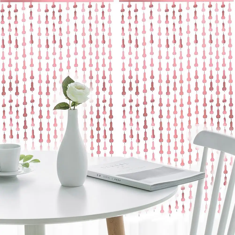 

[ READY SROCK ] 2pcs Fringe Backdrop Curtains Photo Props With Double-sided Tape For Bachelorette Party Bridal Shower Decor