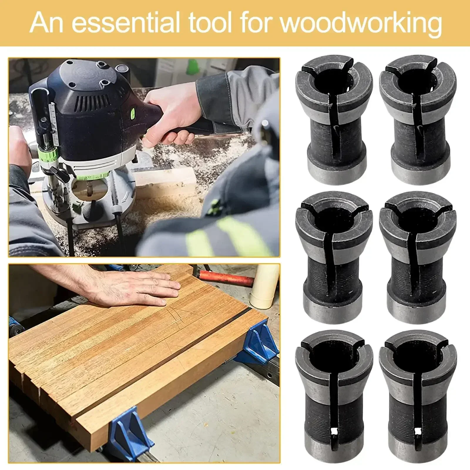 Цанговый адаптер для бит 6 шт. патрон из углеродистой стали 6/6 35/8 мм высота 20