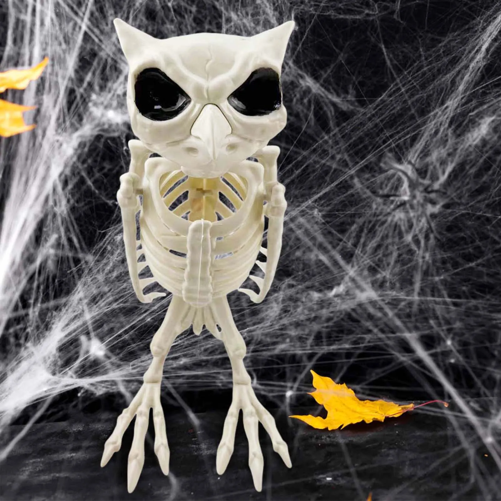 

Owl Skeleton Ornaments Halloween Long Lasting Yard Fall Decorations Indoor Outdoor Room Decor Halloween Home Office Decoration