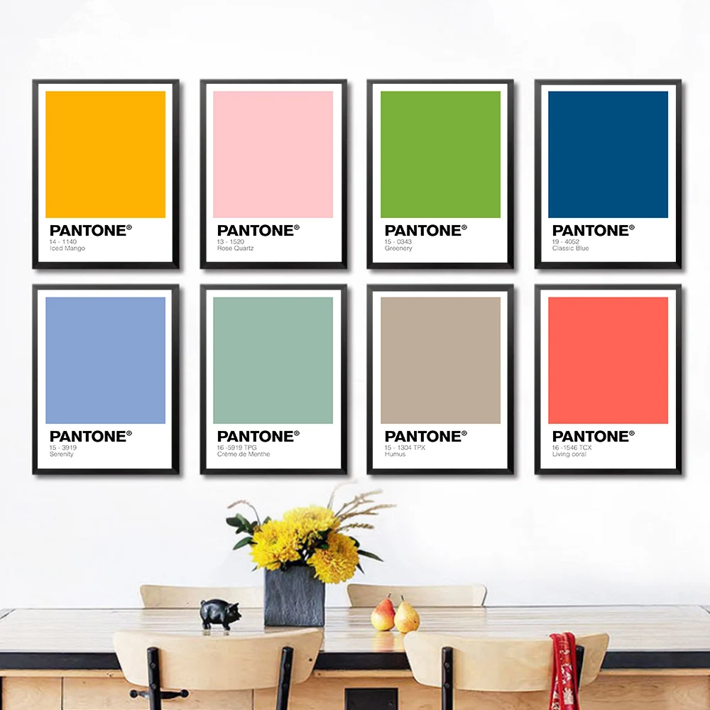 Настенный постер цвета Пантон для домашнего декора Современная Картина на