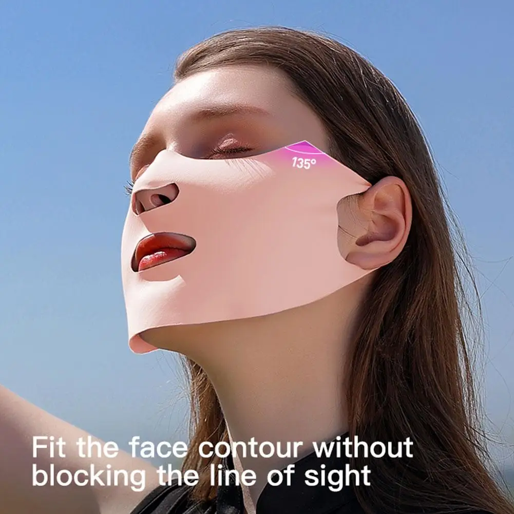 

Sunscreen Mask For Women Men Outdoor Sports Cycling Breathable Washable Reusable Double Layer Ice Silk Mask Hunting Hiking C8G0