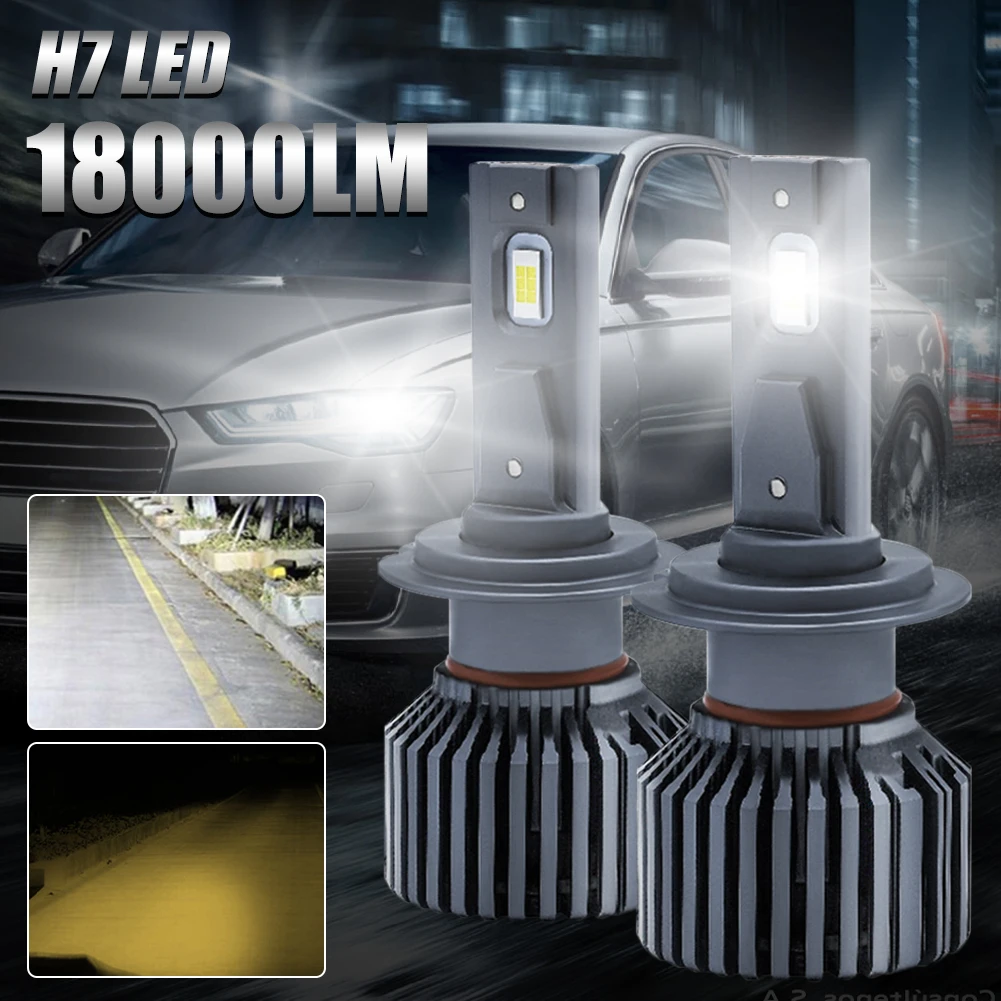 

2 шт., Автомобильные светодиодные лампы 9005/H7/H1/H4/H11/9006, 120 Вт, 6500 лм