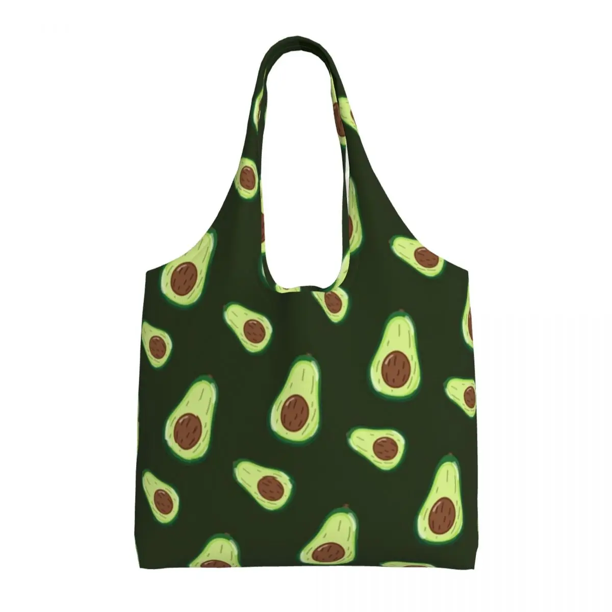 

Avocado Khaki Green Color Shopping Bag Food Gift Aesthetic Handbag Polyester Shopping Female Bags