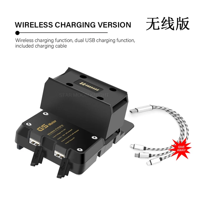 

Для Мотоцикла BMW R1200RT R1250RT R 1200 1250 RT 2014-2020, USB-Навигационный кронштейн, поддержка беспроводной зарядки
