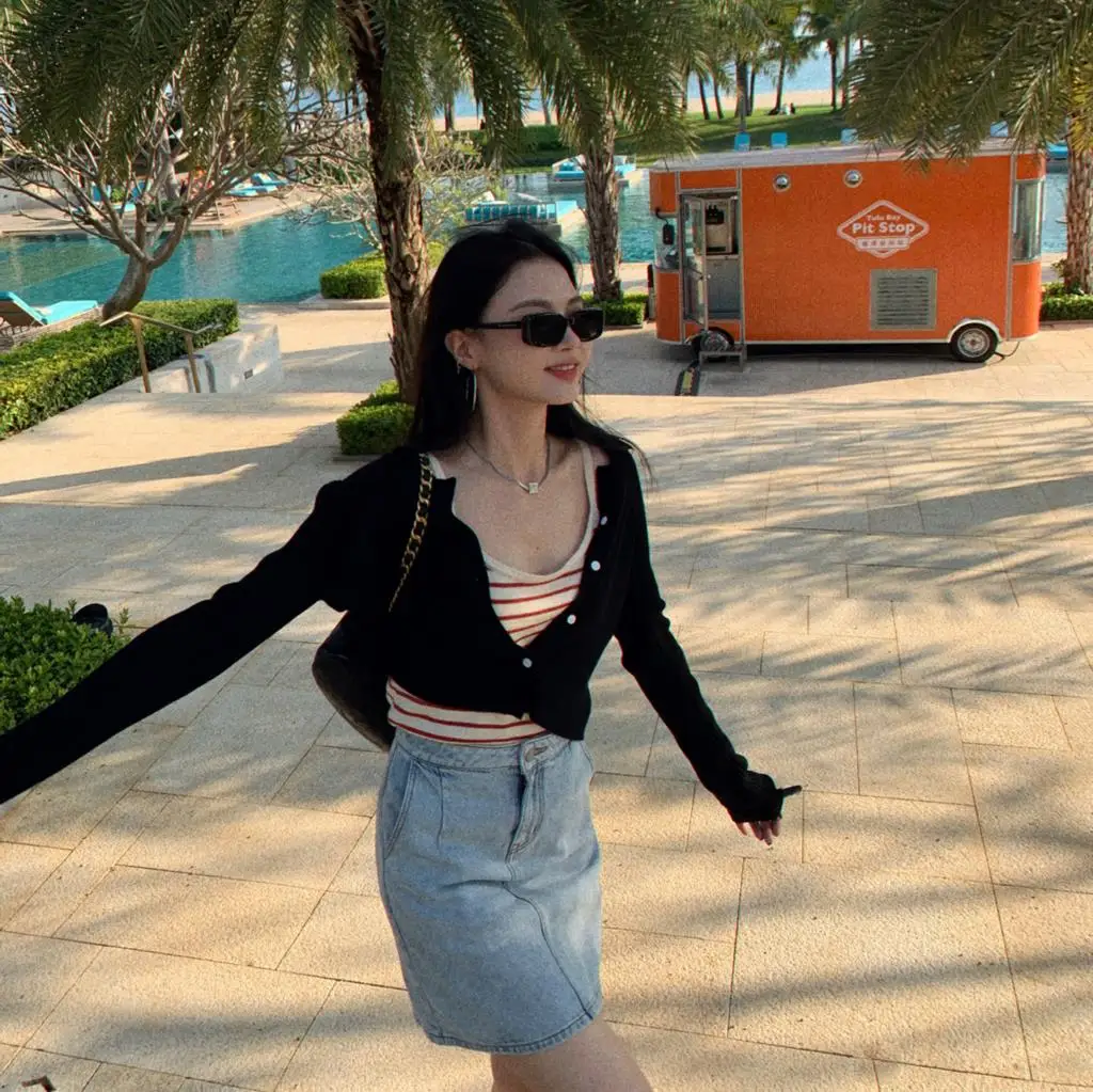 

2022Csul long-sleeved t-shirt women's summer new loose cotton t-shirt top squre neck zipper